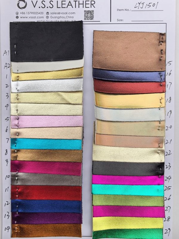 Metallic Solid Color Faux Leather Felt Backing
