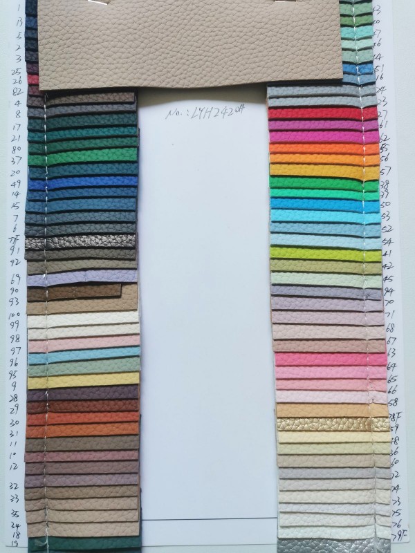 Solid Color Lychee Texture Faux Leather Felt Backing