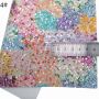 Flower Chunky Glitter Faux Leather Fabric Sheets