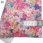 Flower Chunky Glitter Faux Leather Fabric Sheets