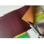 Soft Felt Backed Litchi Leather Fabric