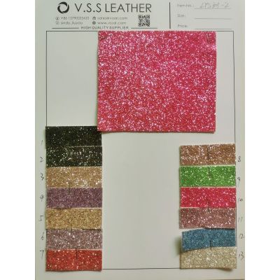 Brilliant Color Felt Backed Glitter Leather Fabric