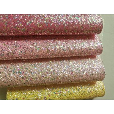 Flet Backing Confetti Chunky Glitter Leather 