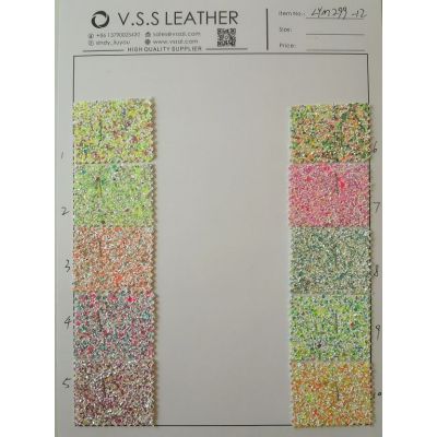 Colorful Chunky Glitter Leather Vinyl