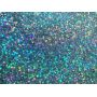 Blue Iridescent Felt Backing Glitter Leather Fabric Sheets