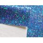 Blue Iridescent Felt Backing Glitter Leather Fabric Sheets