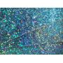 Blue Iridescent Felt Backing Glitter Leather Fabric Sheets