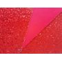 Red Felt Backed Chunky Glitter Leather Fabric Sheets