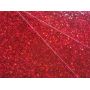 Red Iridescent Felt Backed Chunky Glitter Leather