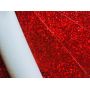 Red Iridescent Felt Backed Chunky Glitter Leather