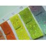 Neon Color Beads On Chunky Glitter Leather Fabric