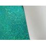 Green Color Iridescent Chunky Glitter Leather Fabric