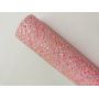 Pink Sequin Chunky Glitter With Felt Backing