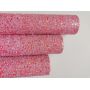 Purple Red White Chunky Glitter Leather Fabric