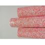 White Red Pink Sequin Felt Backing Glitter Leather