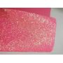 Vivid Color Glow In Dark Chunky Glitter Leather Fabric
