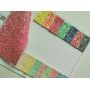 Rhinestone Chunky Glitter Leather Felt Backing