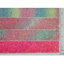 Rainbow Pattern Chunky Glitter Leather Fabric