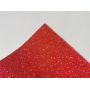 Red Ultra Chunky Glitter Leather Felt Backing