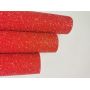 Red Ultra Chunky Glitter Leather Felt Backing