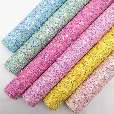 Chunky glitter fabric,Glitter leather fabric,glitter vinyl fabric