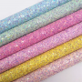 Mixed Colors Chunky Glitter Leather 30*134CM Mini Roll