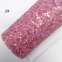 30*134CM Solid Color Ultra Chunky Glitter Leather For Fall