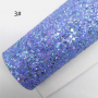 30*134CM Solid Color Ultra Chunky Glitter Leather For Fall