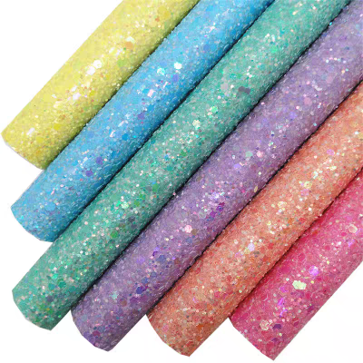 Chunky glitter,Chunky glitter fabric,Glitter for craft,Glitter leather fabric