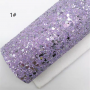 30X134CM Big Silver Sequin Color Mixed Chunky Glitter