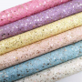 30X134CM Gold Sequin Ultra Chunky Glitter Leather