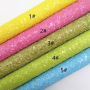 30X134CM Solid Color Chunky Glitter Leather For Fall