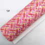 Printed chunky glitter leather with felt backing