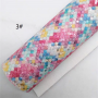 Printed chunky glitter leather with felt backing