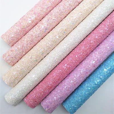 Chunky glitter,Chunky glitter fabric,Glitter for craft,Glitter leather fabric,Glitter leather for bows,glitter vinyl fabric