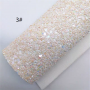 Solid colors ultra chunky glitter leather with felt backing