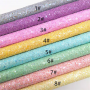 Solid color soft felt backed chunky glitter leather 