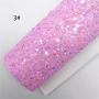 Solid color soft felt backed chunky glitter leather 