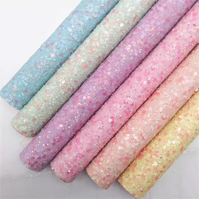 Chunky glitter,Chunky glitter fabric,Glitter for craft,Glitter leather fabric,Glitter leather for bows