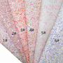 30X134CM Mixed Chunky Glitter Leather Felt Backed
