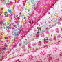 30X134CM Colorful Floral Pattern Chunky Glitter Leather