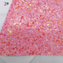 30X134CM Colorful Ultra Chunky Glitter Leather Fabric