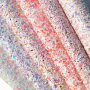 30X134CM Mixed Chunky Glitter Leather Felt Backed