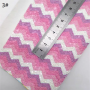 30X134CM Stripes Love Hearts Chunky Glitter Leather