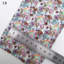 30X134CM Vivid Floral Pattern Chunky Glitter Leather