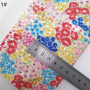 30X134CM Bright Flowers Pattern Chunky Glitter Leather