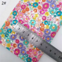 30X134CM Bright Flowers Pattern Chunky Glitter Leather