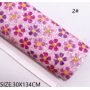 30X134CM Colorful Floral Pattern Chunky Glitter Leather
