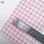 30X134CM Plaid Pattern Chunky Glitter Leather Felt Backing