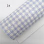 30X134CM Plaid Pattern Chunky Glitter Leather Felt Backing